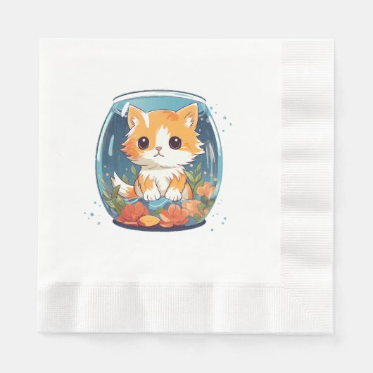Schuldige Katze Serviette (Vorderseite)