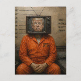 Schuldiger Trump sitzt im Gefängnis Postkarte