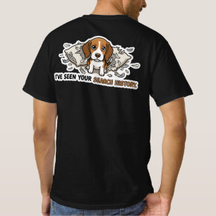 Schuldiges Welpen-Kissen-Rückendruck T-Shirt