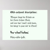 Schuldisziplin Poster (Vorne)