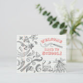 Schuldoodles Willkommen zurück zur Postkarte der S (Stehend Vorderseite)