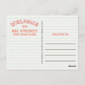 Schuldoodles Willkommen zurück zur Postkarte der S (Rückseite)