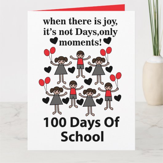 Schule 100 Schultage Karte (Vorderseite)