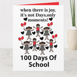 Schule 100 Schultage Karte