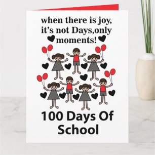 Schule 100 Schultage Karte