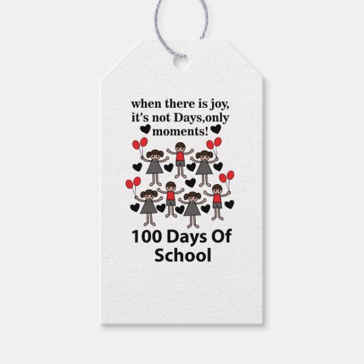 Schule 100 Tage Schule Geschenkanhänger (Vorderseite)