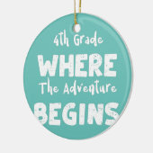 Schule 4. Klasse, wo das Abenteuer beginnt 4. Keramik Ornament (Links)