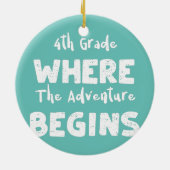 Schule 4. Klasse, wo das Abenteuer beginnt 4. Keramik Ornament (Hinten)