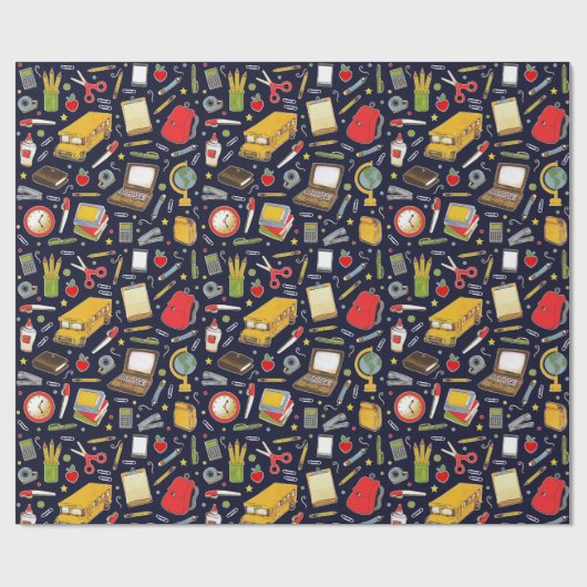 Schule als Geschenk Geschenkpapier (Flach)