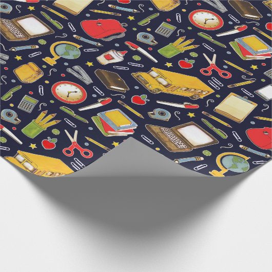 Schule als Geschenk Geschenkpapier (Ecke)