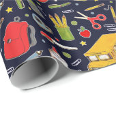 Schule als Geschenk Geschenkpapier (Rolleneckpunkt)