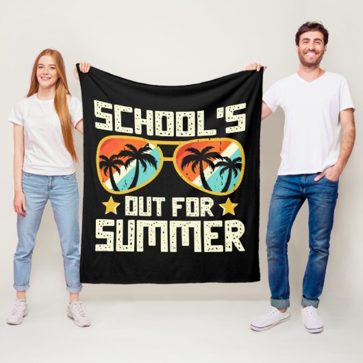 Schule aus für den Sommer Fleecedecke (Beispiel)