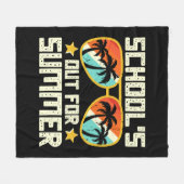 Schule aus für den Sommer Fleecedecke (Vorderseite (Horizontal))