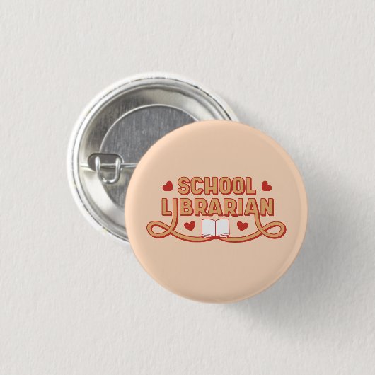 Schule Bibliothekarisch Button (Vorne & Hinten)