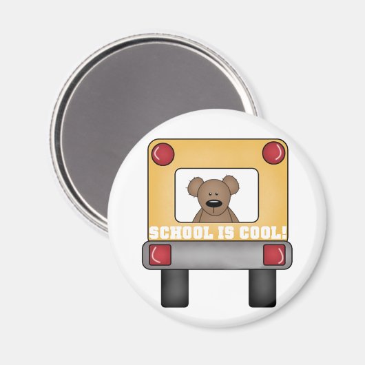 Schule Cool Schulbus Magnet (Vorderseite/Rückseite)