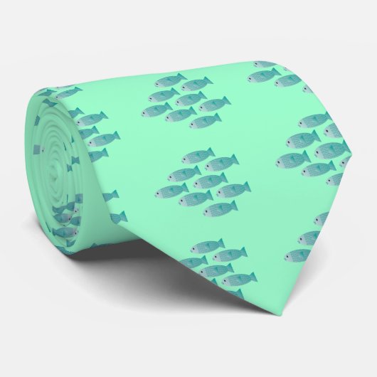 Schule der Fisch-Krawatte Krawatte (Gerollt)