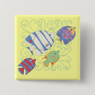 Schule der Fisch-T - Shirts und der Geschenke Button