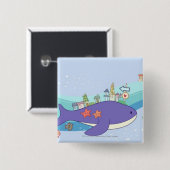 Schule der Fische, die in der Unterwasserstadt Button (Vorne & Hinten)