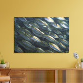 Schule der Gelben Jack (Carangoides) Leinwanddruck (Insitu (Wohnzimmer))