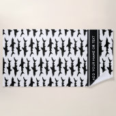 Schule der Haifische addieren Ihren eigenen Text Strandtuch (Vorderseite)