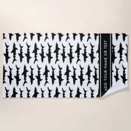 Schule der Haifische addieren Ihren eigenen Text Strandtuch