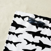 Schule der Haifische addieren Ihren eigenen Text Strandtuch (Beispiel)