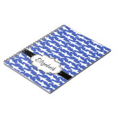 Schule der Haifische lustiges Blaues und weiß Notizblock (Linke Seite)