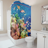 Schule der tropischen Fische im Ozean-Riff Duschvorhang (Beispiel)