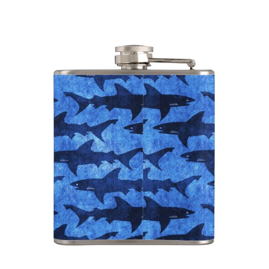 Schule der Weißer Haie Flachmann (Rückseite)