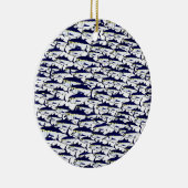 Schule des Bluefin-Thunfischs Keramikornament (Rechts)