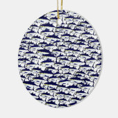 Schule des Bluefin-Thunfischs Keramikornament (Links)