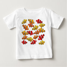 Schule des Korallenriff Clownfish Säuglings-T -