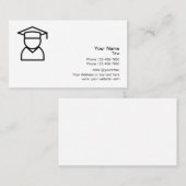 Schule, die pädagogisches Logo Tutoring ist Visitenkarte (Vorne/Hinten)