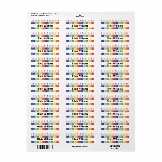 Schule Einfache farbenfrohe Stifte zurück zur Schu (Vorne)