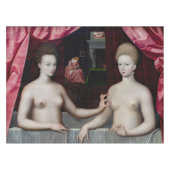 Schule Fontainebleau - Gabrielle d'Estrees Tischdecke (Vorderseite (Horizontal))