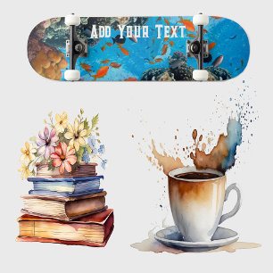 Schule für das Korallenriff des Fischs Blaues Meer Skateboard