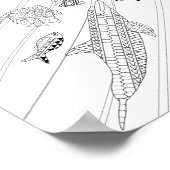 Schule für erwachsenes Fischteppich Poster (Ecke)