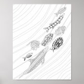 Schule für erwachsenes Fischteppich Poster (Vorne)