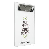 Schule für Naturwissenschaften - personalisiertes Mini Klemmbrett (Schrägansicht)