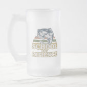 Schule für Patientenfischerei Mattglas Bierglas (Links)