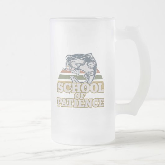 Schule für Patientenfischerei Mattglas Bierglas (Rechts)