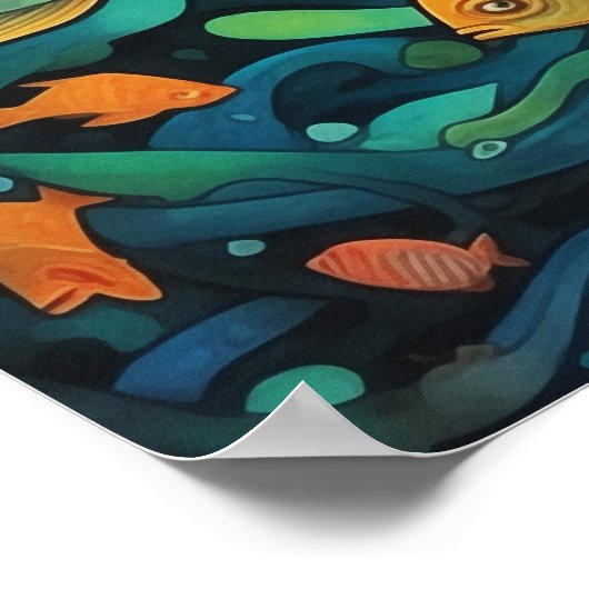 Schule für Rifffische Poster (Ecke)