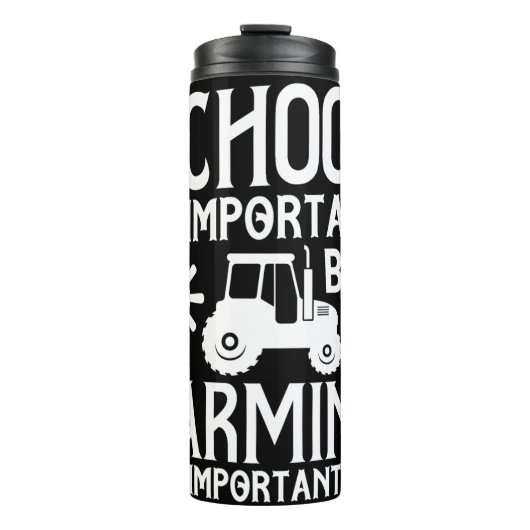 Schule gegen Funny Zitat Thermosbecher (Vorderseite)