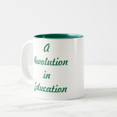 Schule Gemeinschaftszwei unsere Kinder tonte Tasse (Vorderseite Links)