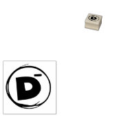 SCHULE GRAFIK D MINUS RUBBER BRIEFMARKE GUMMISTEMPEL (Stempel)