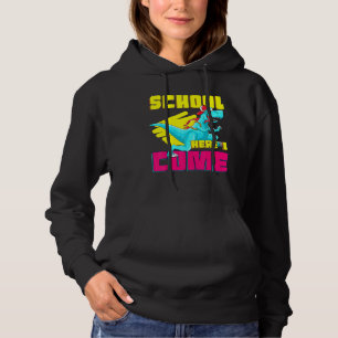 Schule Hier komme ich Dinosaur T-rex zurück zur Sc Hoodie