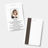 Schule-Identifikation Ausweis (Vorder- & Rückseite)