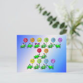 Schule ist Cool - Frosch Postkarte (Stehend Vorderseite)