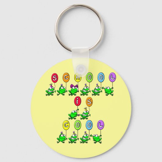 Schule ist Cool - Frosch Schlüsselanhänger (Vorderseite)
