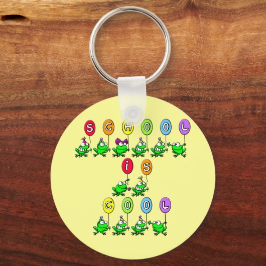 Schule ist Cool - Frosch Schlüsselanhänger (Vorderseite)